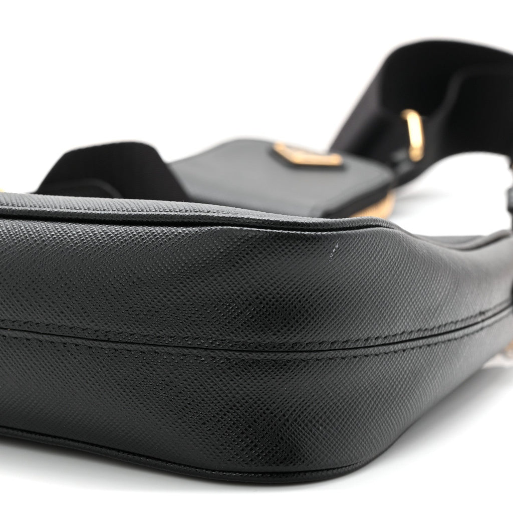 Prada Saffiano Lux Re-Edition 2005 Shoulder Bag Black