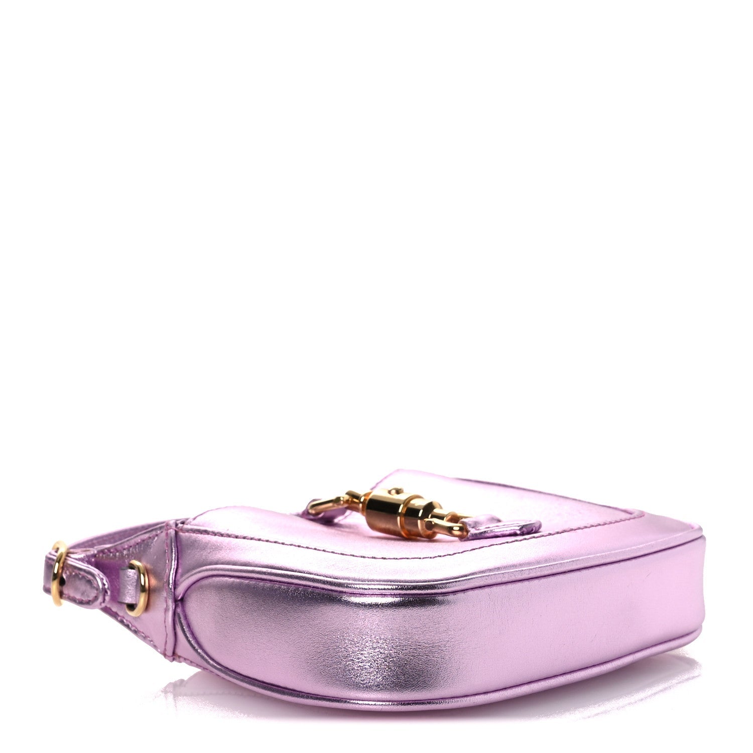 Gucci Laminated Nappa Nano Jackie 1961 Hobo Metallic Pink