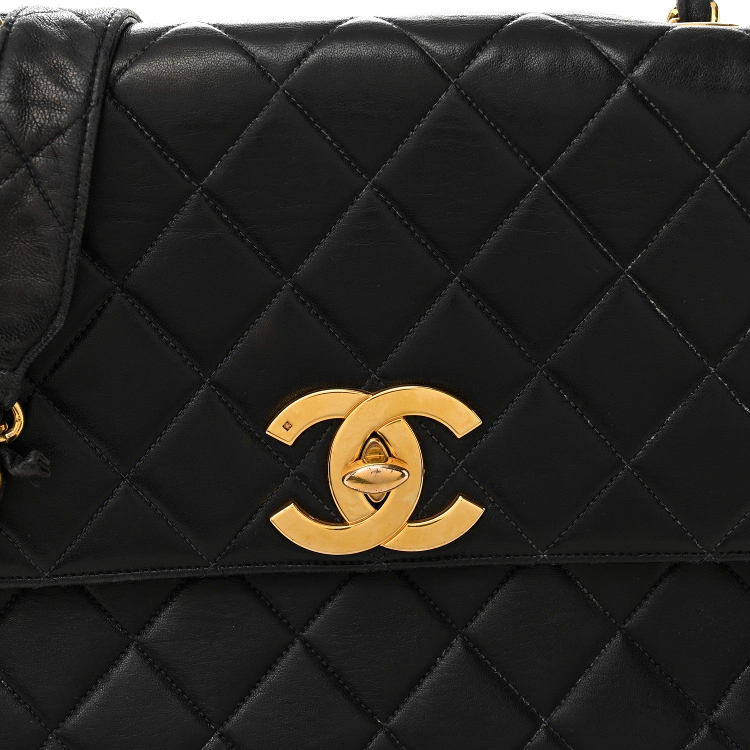 Chanel Lambskin Quilted Medium Single Flap Black