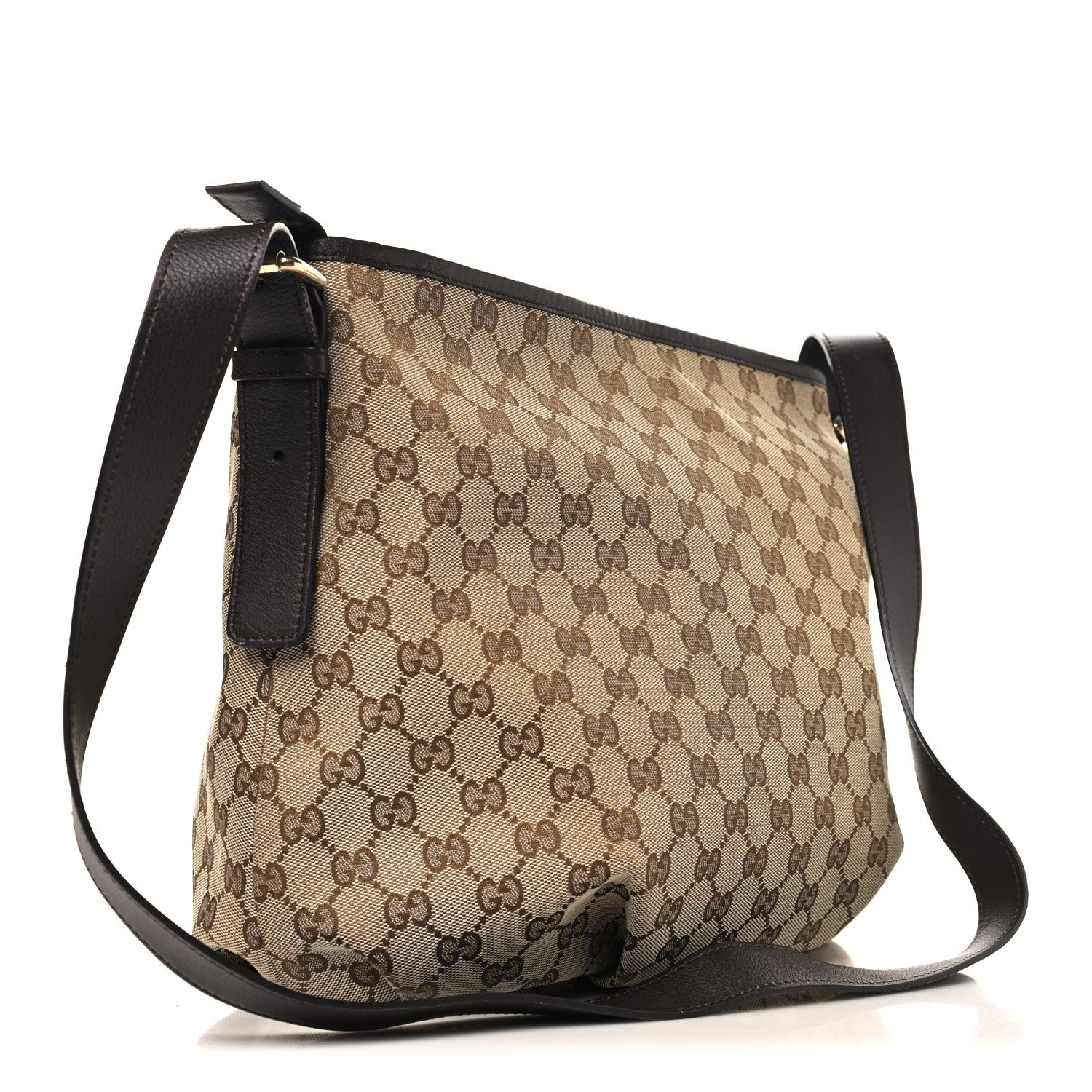 Gucci Monogram Messenger Bag Dark Brown