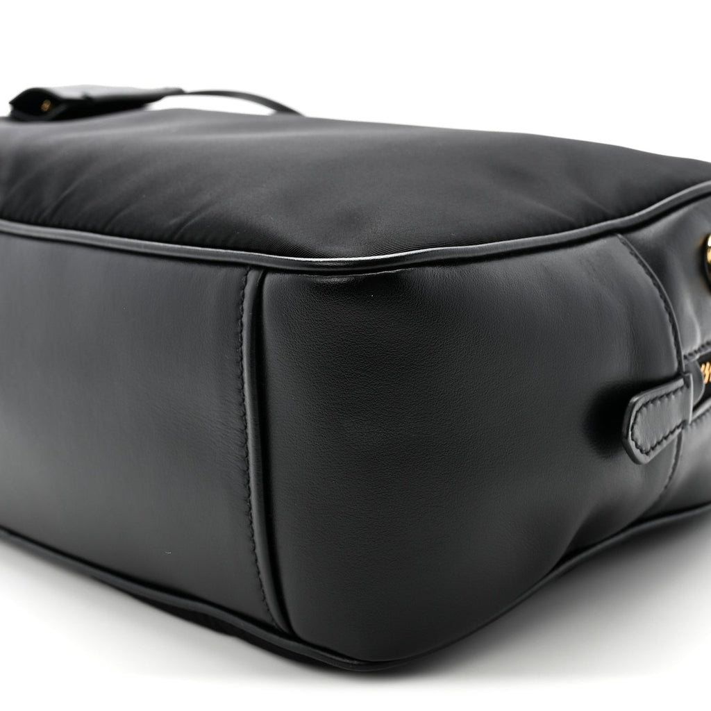 Prada Tessuto Vitello Bauletto Black
