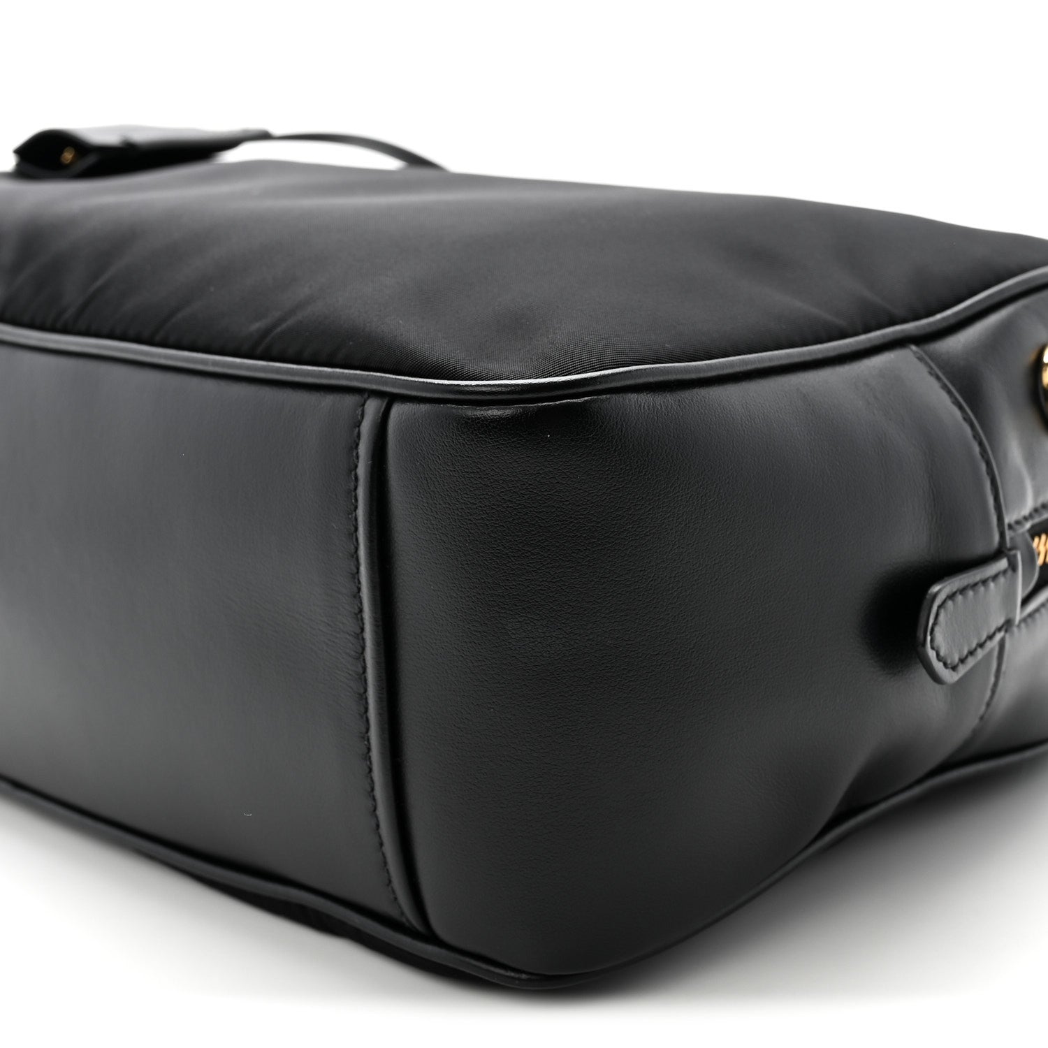 Prada Tessuto Vitello Bauletto Black