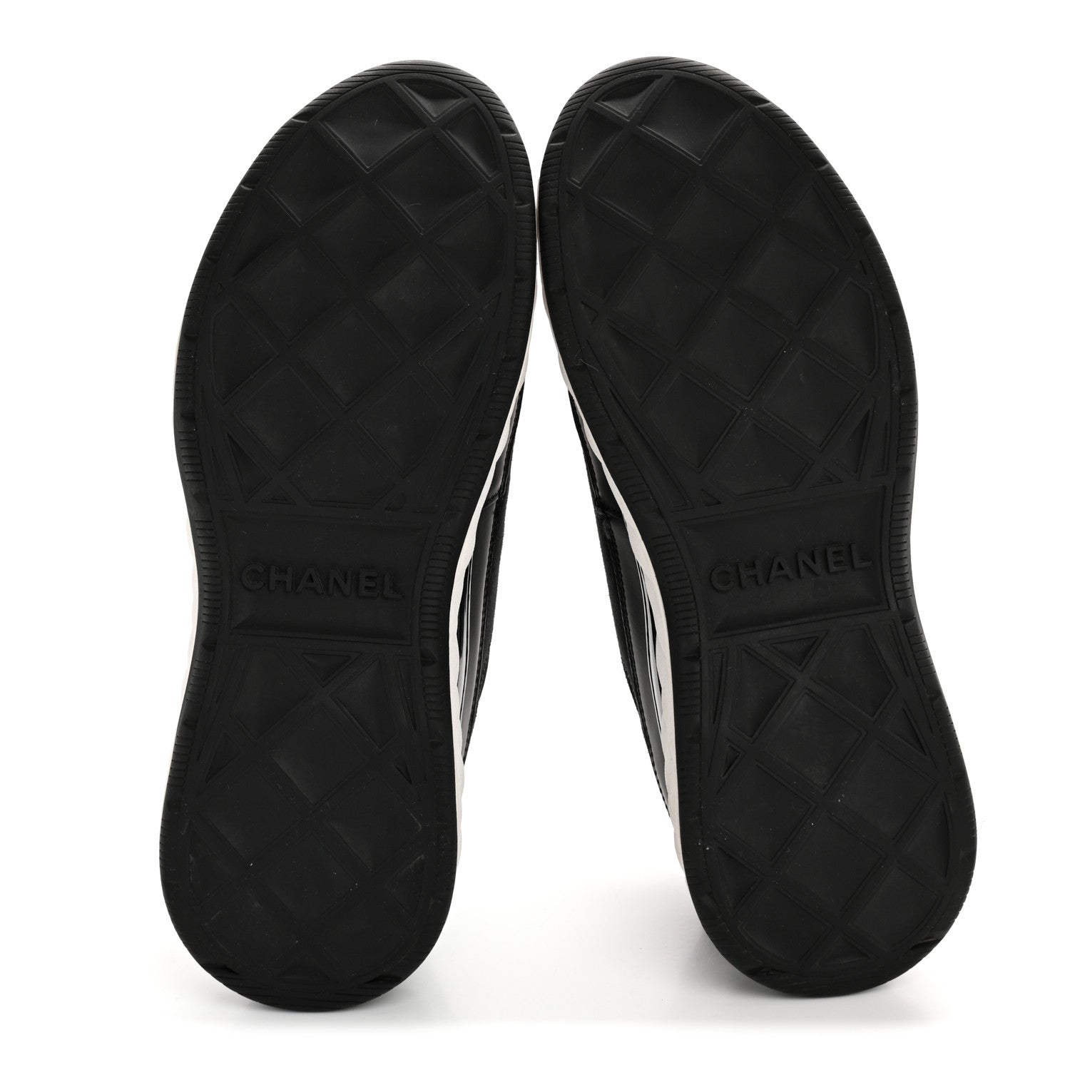 Chanel Velvet Calfskin Mixed Fibers CC Sneakers 38 Black