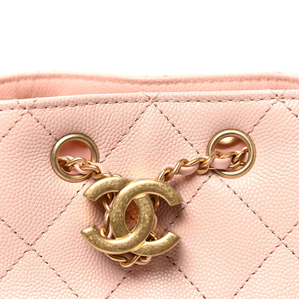 Chanel Caviar Quilted Mini Chanel 25 Handbag Light Pink