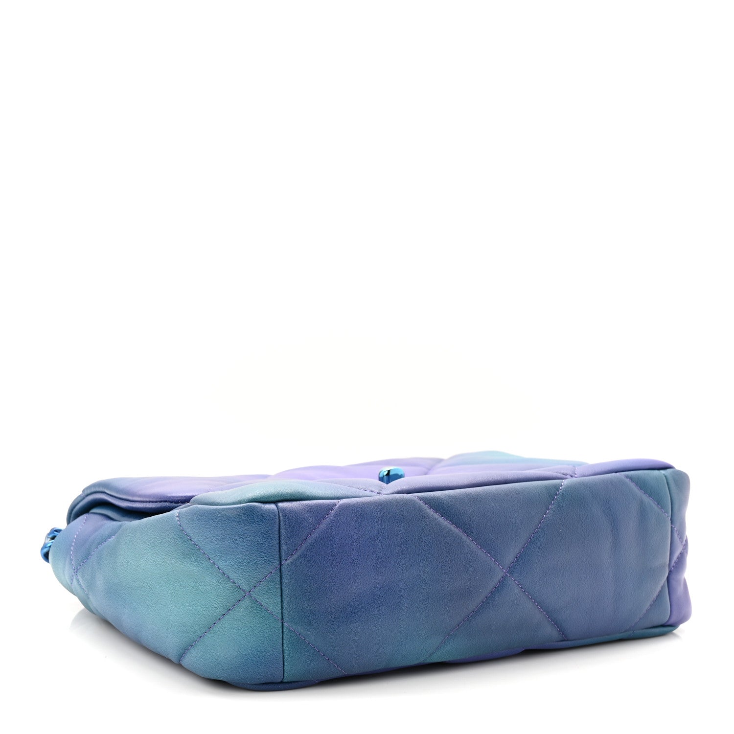 Chanel Tie Dye Calfskin Quilted Medium Chanel 19 Flap Blue Purple