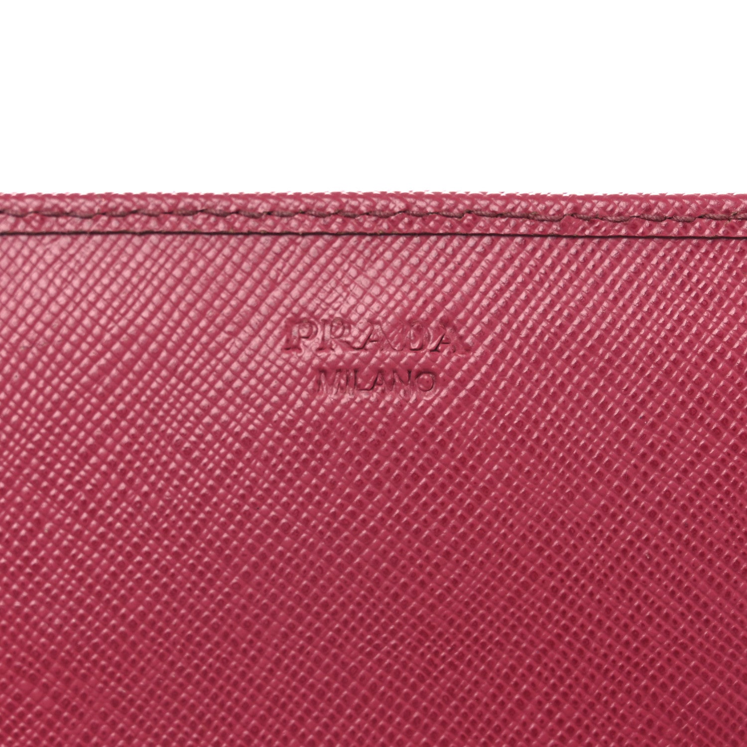 Prada Saffiano Metal Oro Chain Wallet Peonia