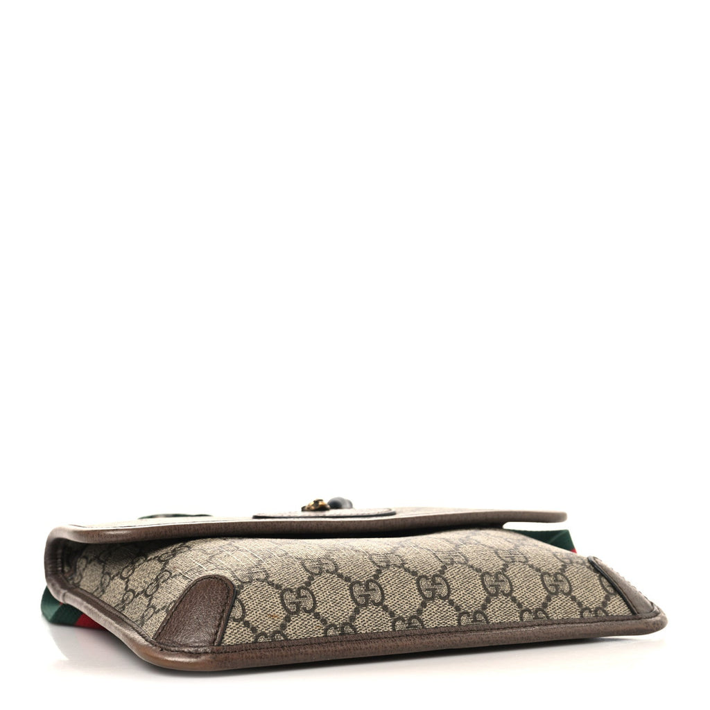 Gucci GG Supreme Monogram Neo Vintage Web Belt Bag Brown