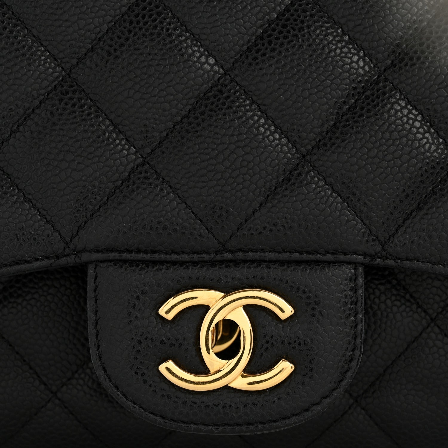 Chanel Caviar Quilted Jumbo Single Flap Black
