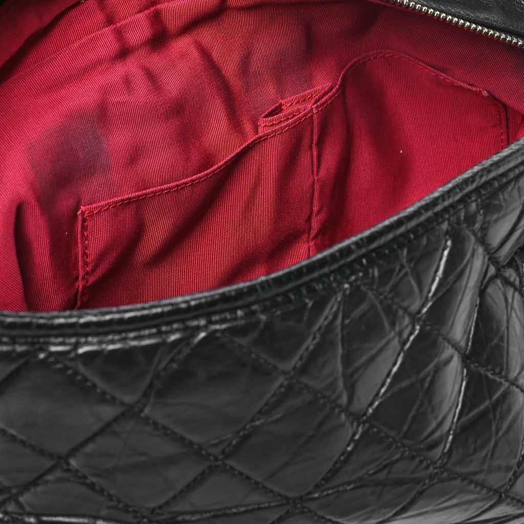 Chanel Aged Calfskin Quilted Large Gabrielle Hobo  Black