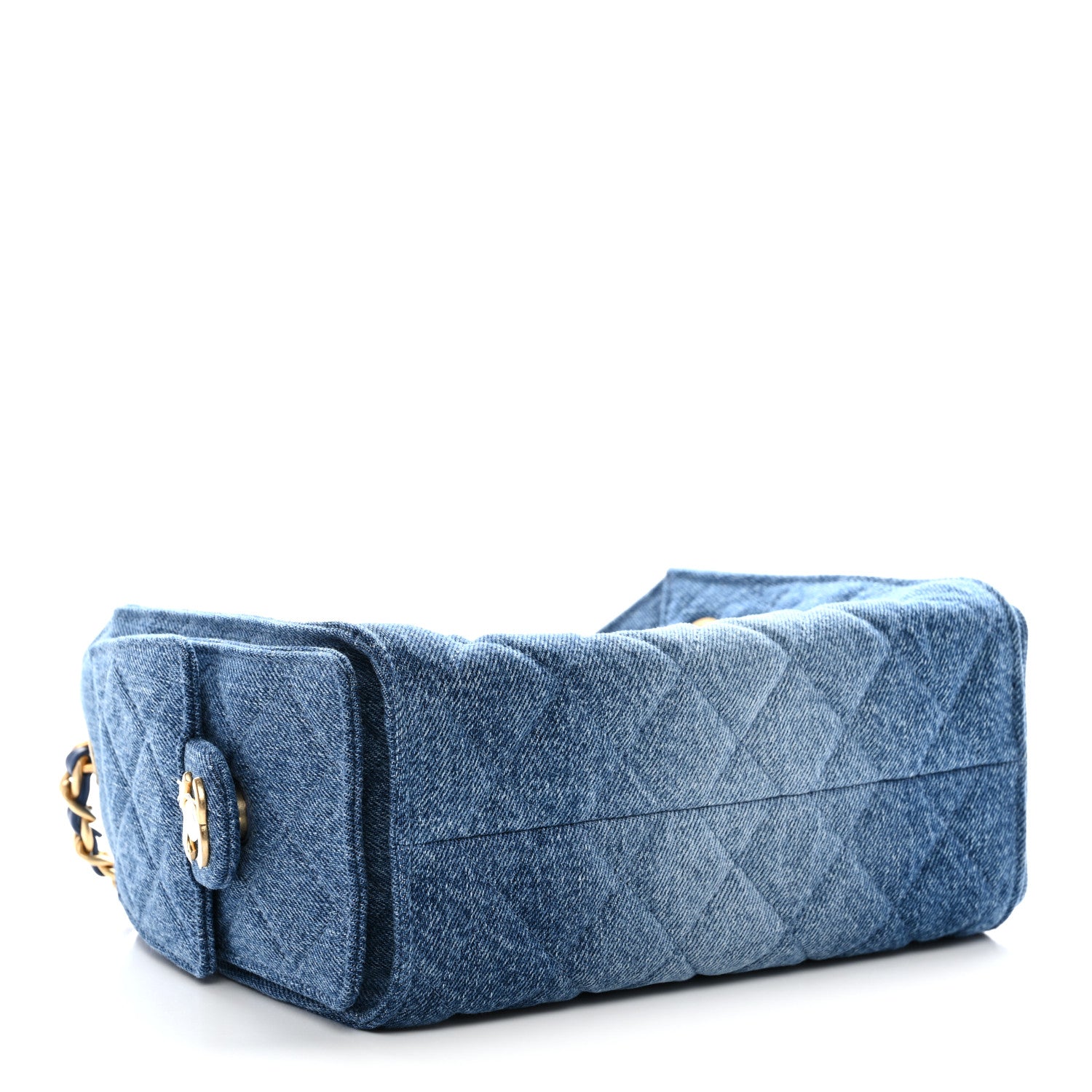 Chanel Washed Denim Quilted Mini Chanel 25 Handbag Blue