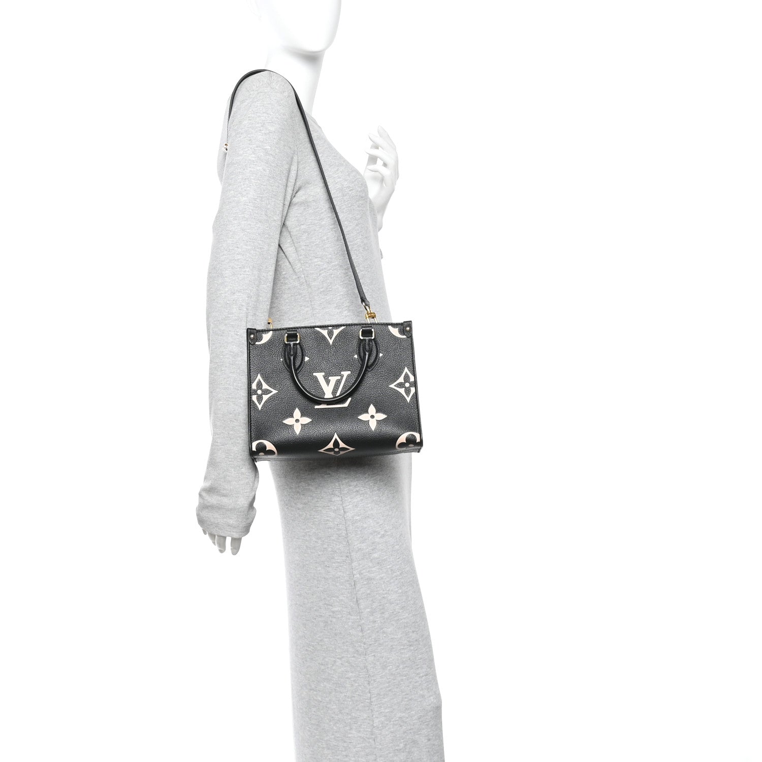Louis Vuitton Empreinte Monogram Giant Onthego PM Black Beige