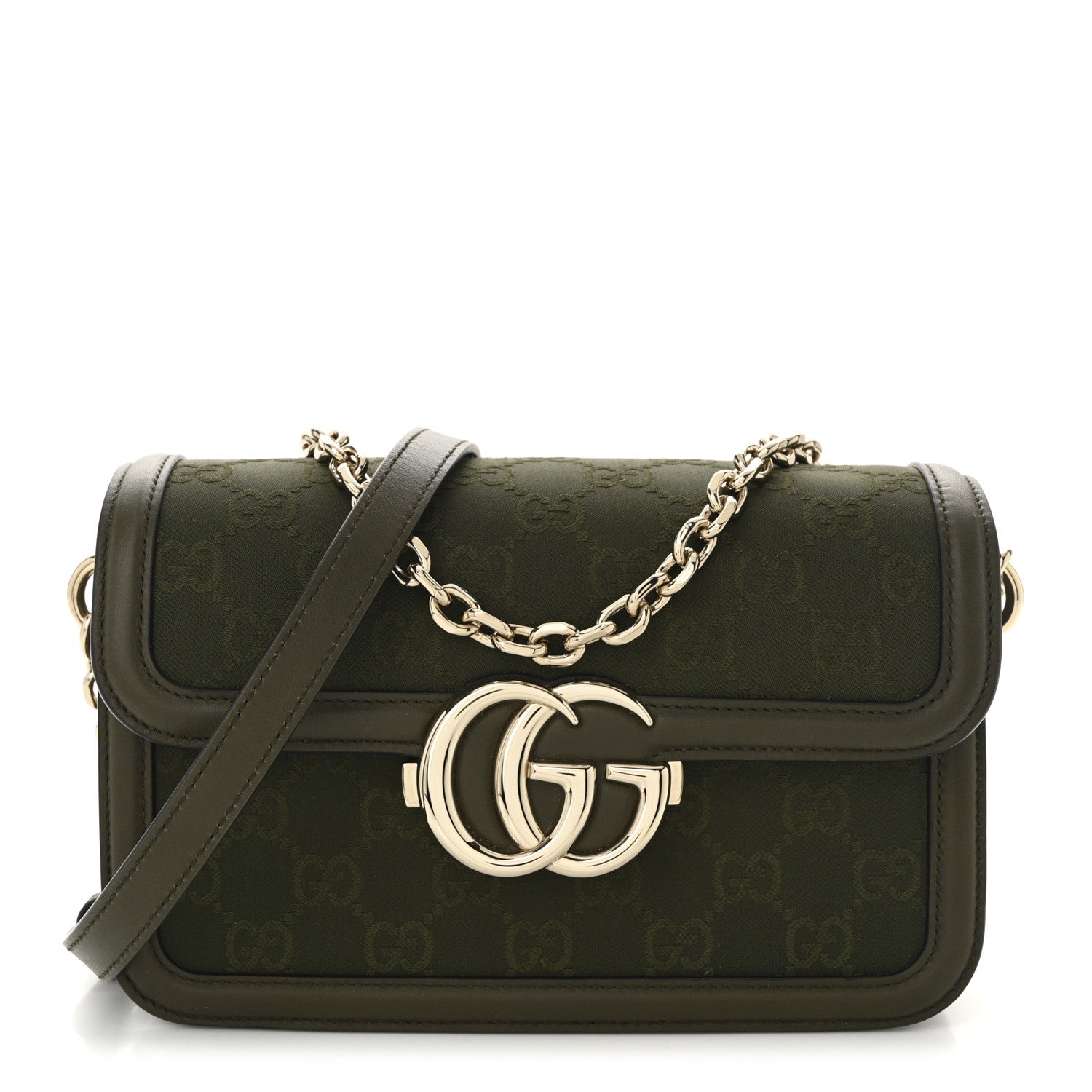 Gucci Monogram Small Gucci Go Shoulder Bag Luscious Green