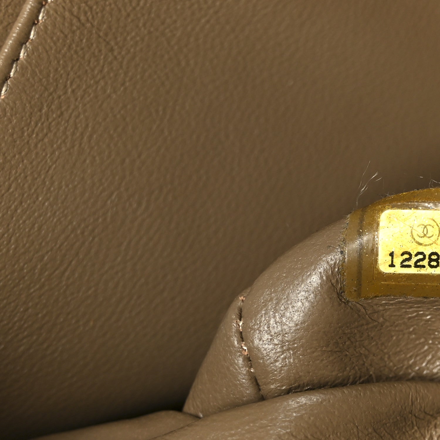 Chanel Crinkled Patent Quilted Medium Double Flap Beige