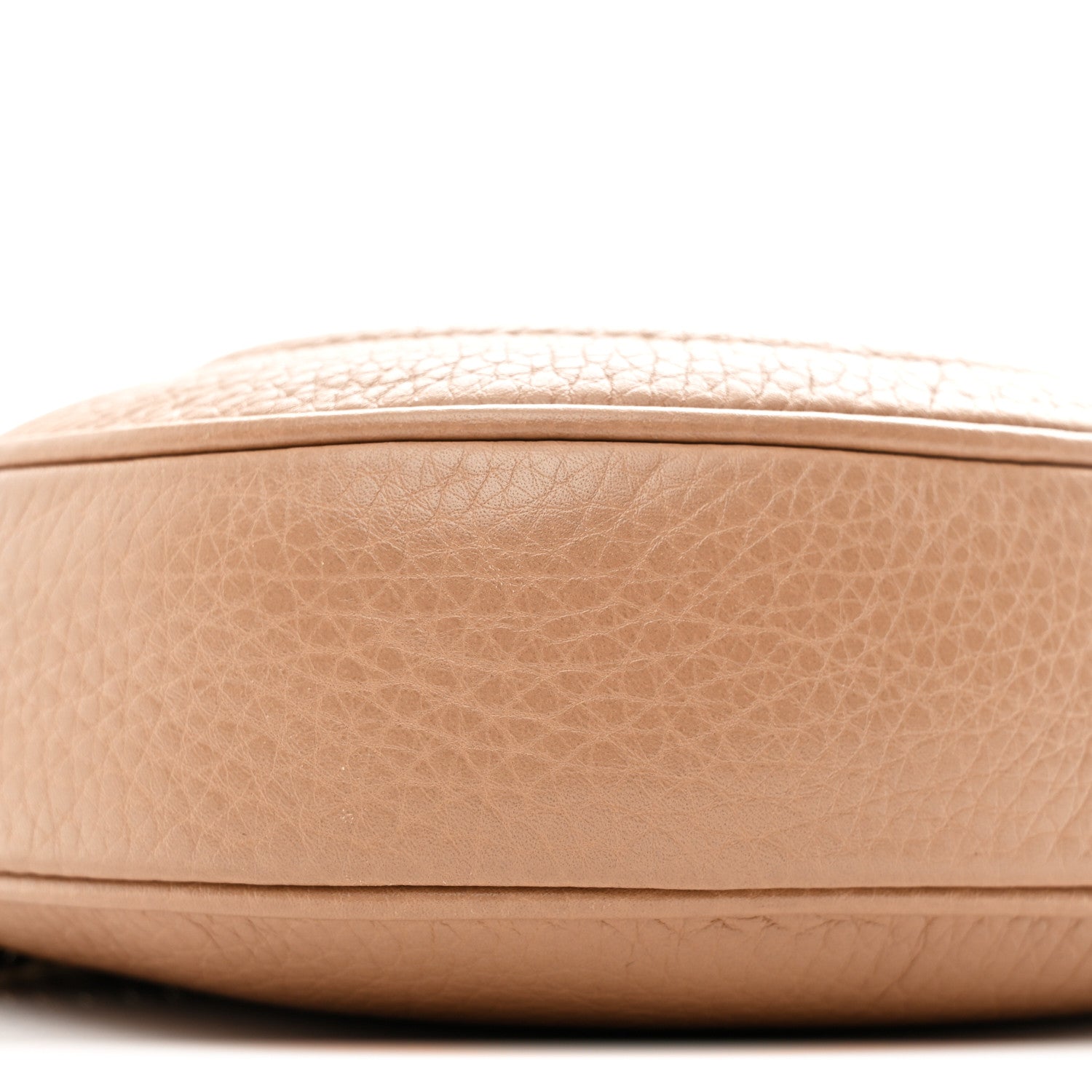 Gucci Pebbled Calfskin Mini Soho Chain Bag Camelia