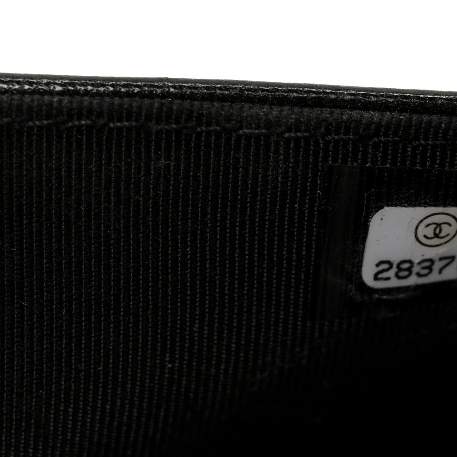 Chanel Lambskin Chevron Quilted Wallet On Chain WOC Black