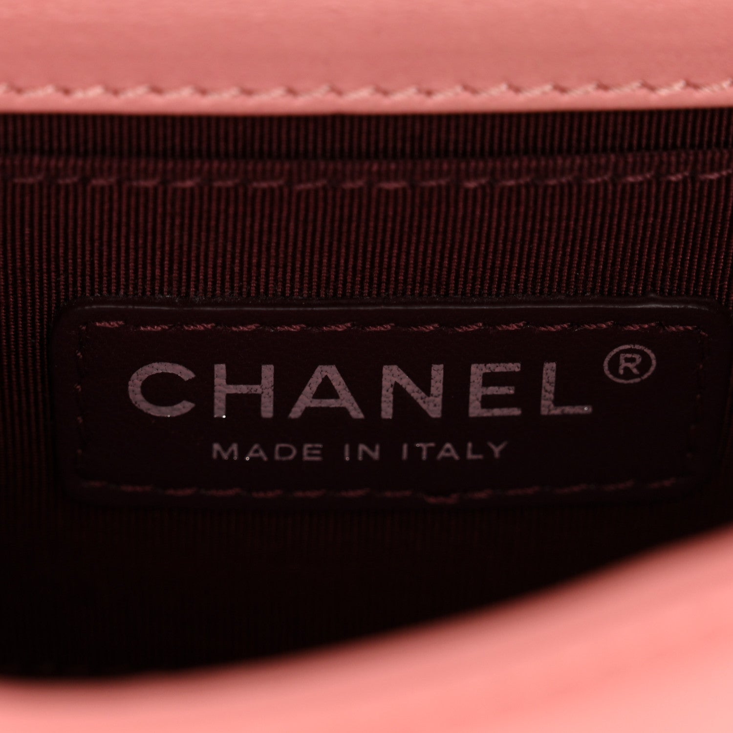 Chanel Lambskin Plexiglass Boy Brick Flap Pink