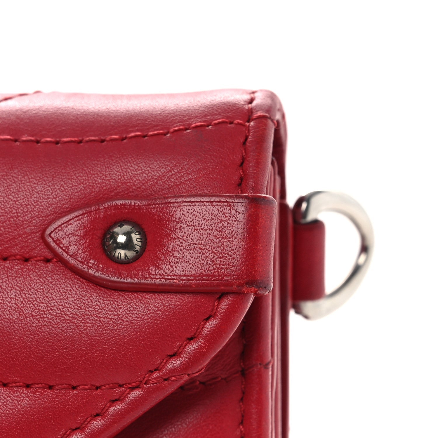 Louis Vuitton Calfskin New Wave Long Wallet Rouge