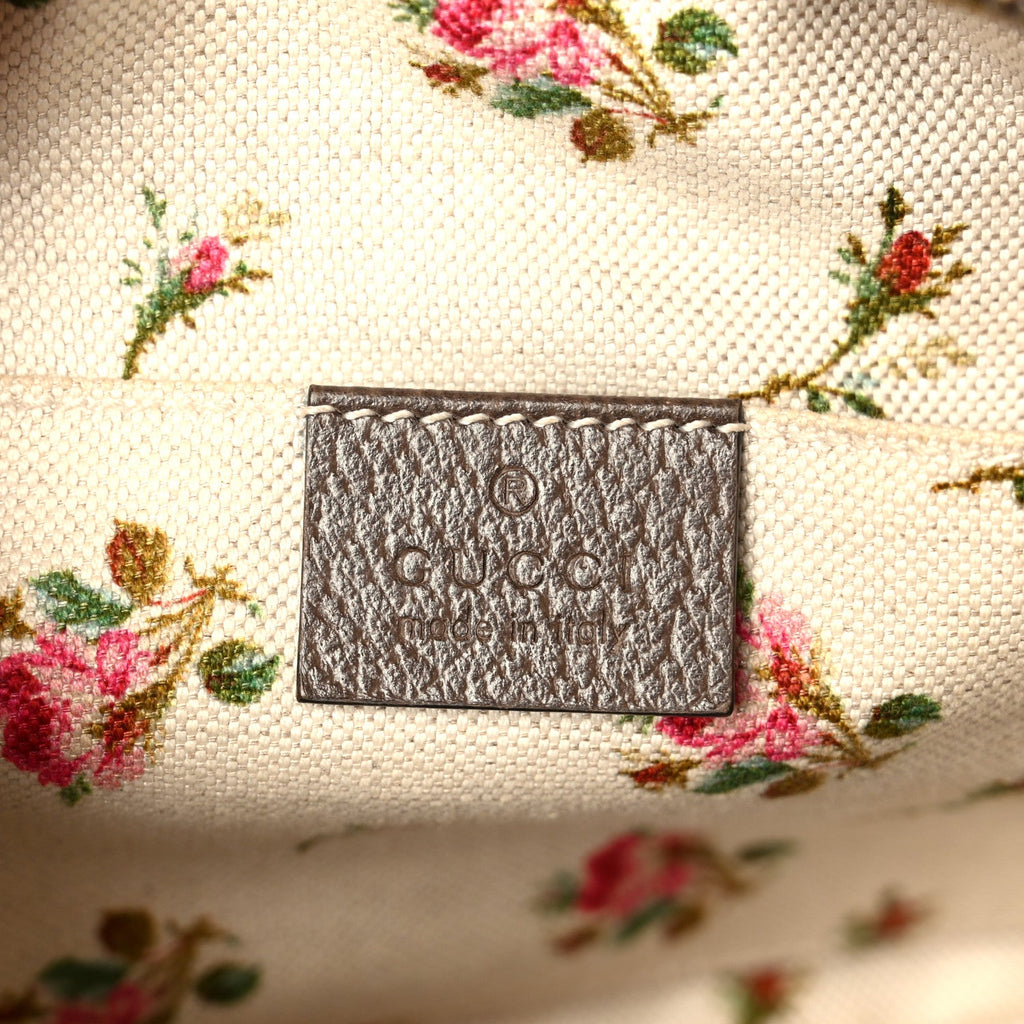 Gucci GG Supreme Monogram Web Neo Vintage Shoulder Bag Beige New Acero Crop