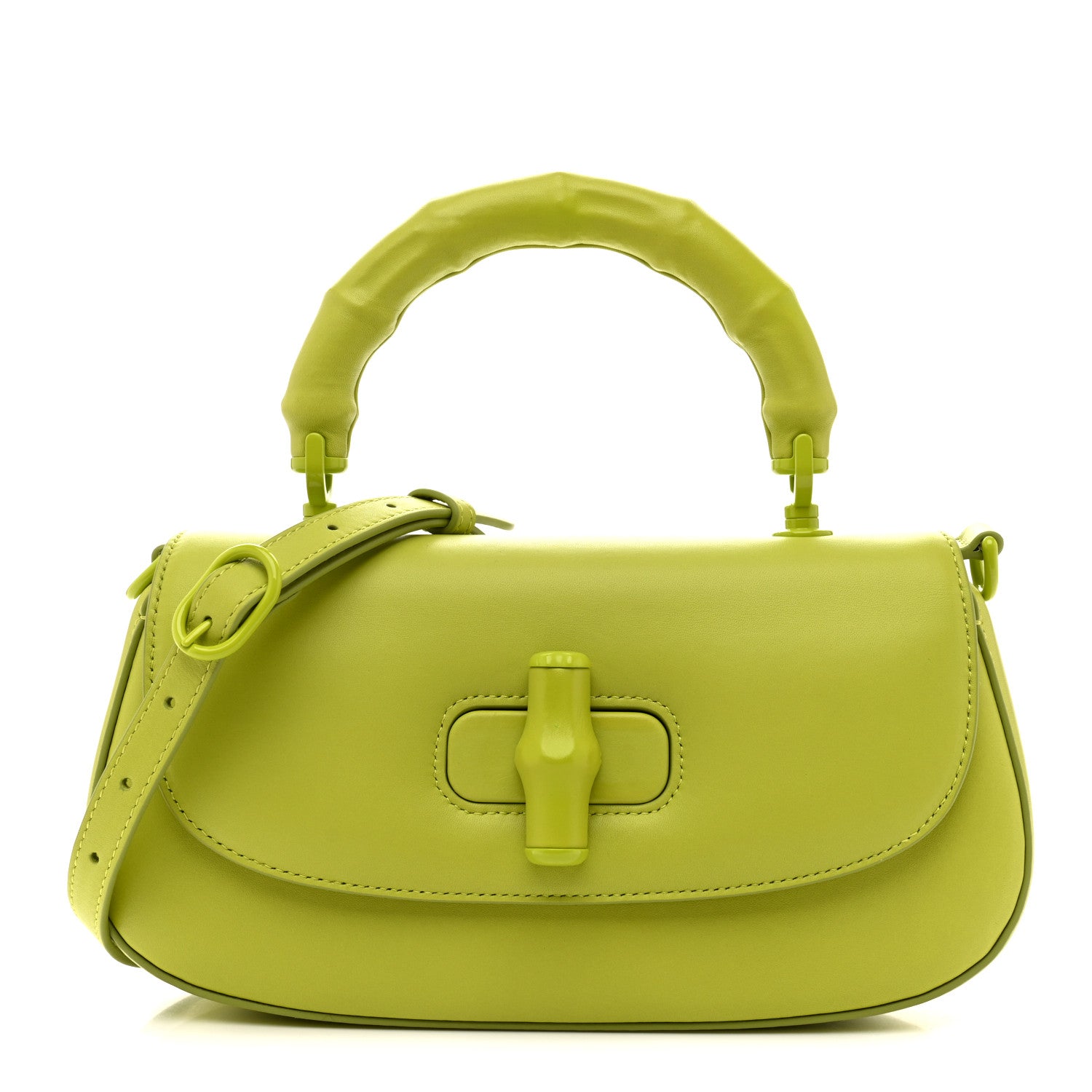 Gucci Calfskin Medium Bamboo Green