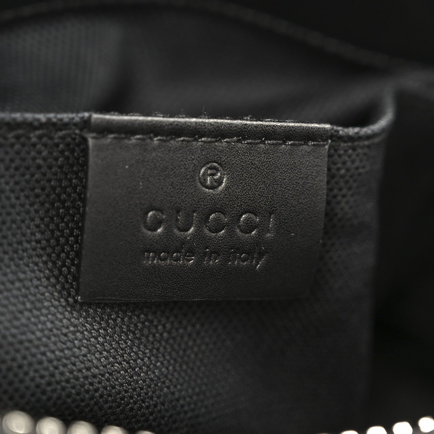 Gucci GG Supreme Monogram Web Small Flat Messenger Bag Black Grey