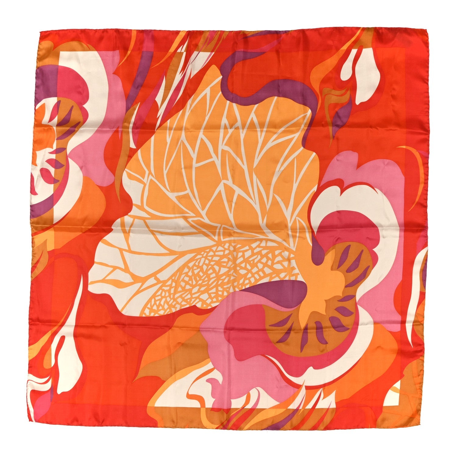 Gucci Silk Twill Floral Square Scarf Multicolor