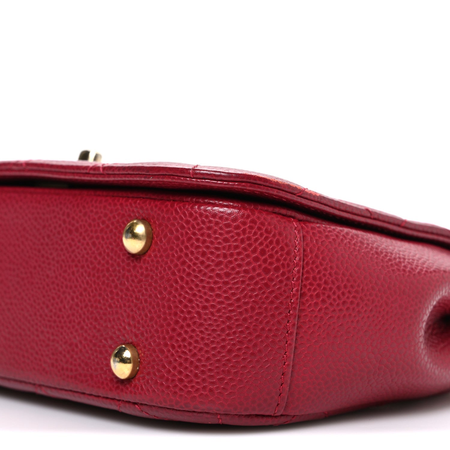 Chanel Caviar Mini Carry Around Flap Bag Red