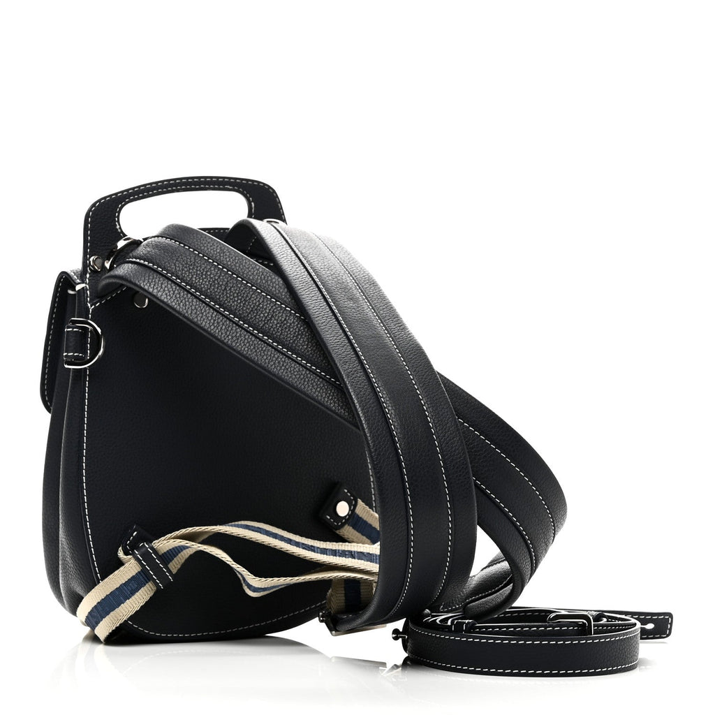 Christian Dior Grained Calfskin Mini Gallop Sling Bag Navy Blue