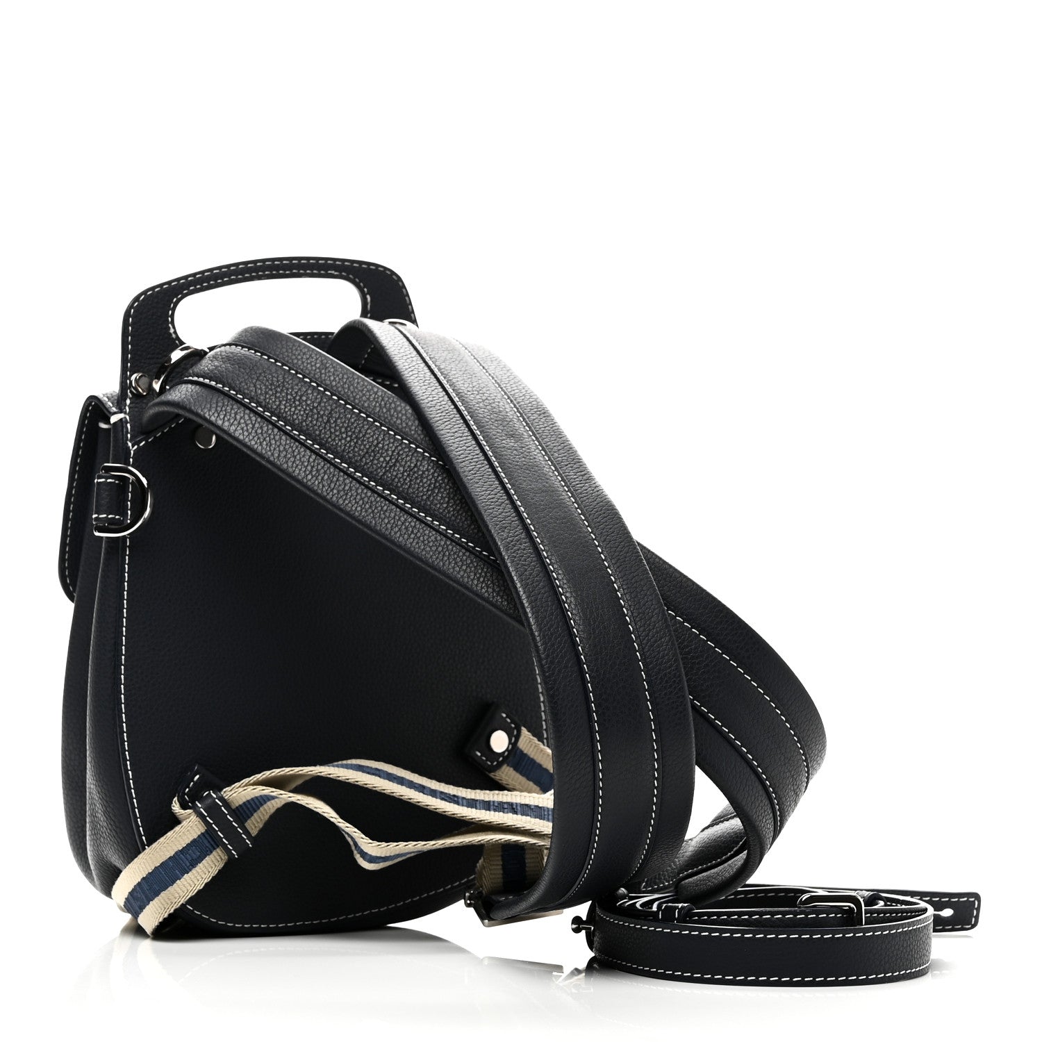 Christian Dior Grained Calfskin Mini Gallop Sling Bag Navy Blue