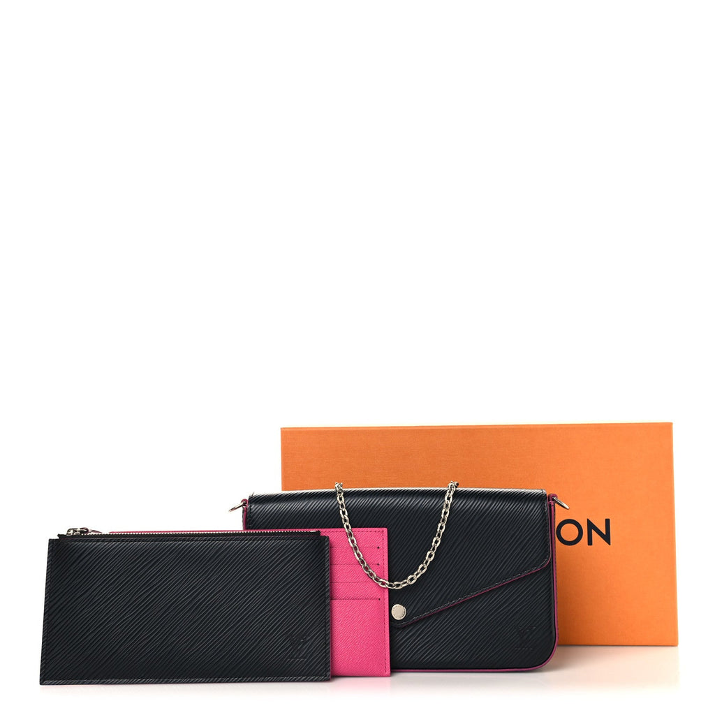 Louis Vuitton Epi Pochette Felicie Black Hot Pink