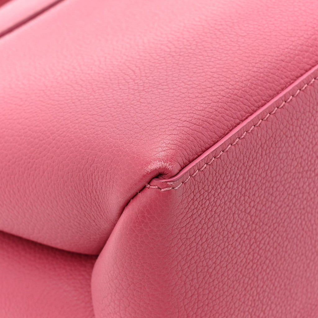 Louis Vuitton Soft Calfskin My Lockme Top Handle Lie De Vin Oxford Greige