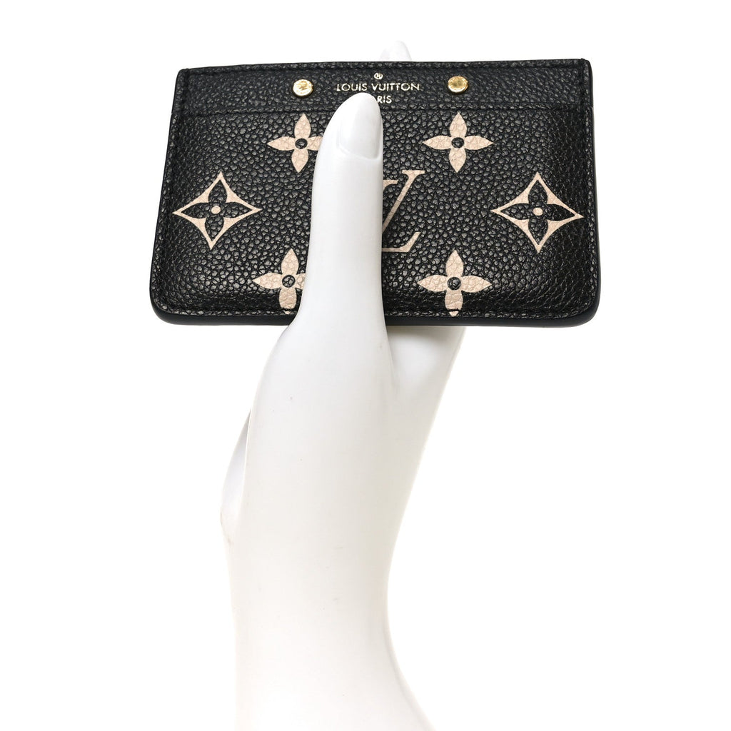 Louis Vuitton Empreinte Monogram Giant Card Holder Black Beige