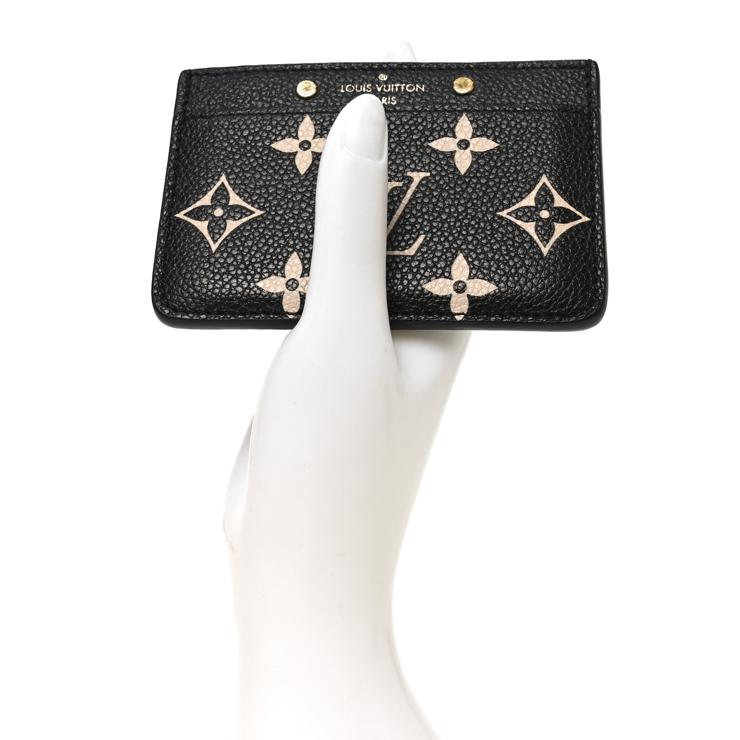 Louis Vuitton Empreinte Monogram Giant Card Holder Black Beige