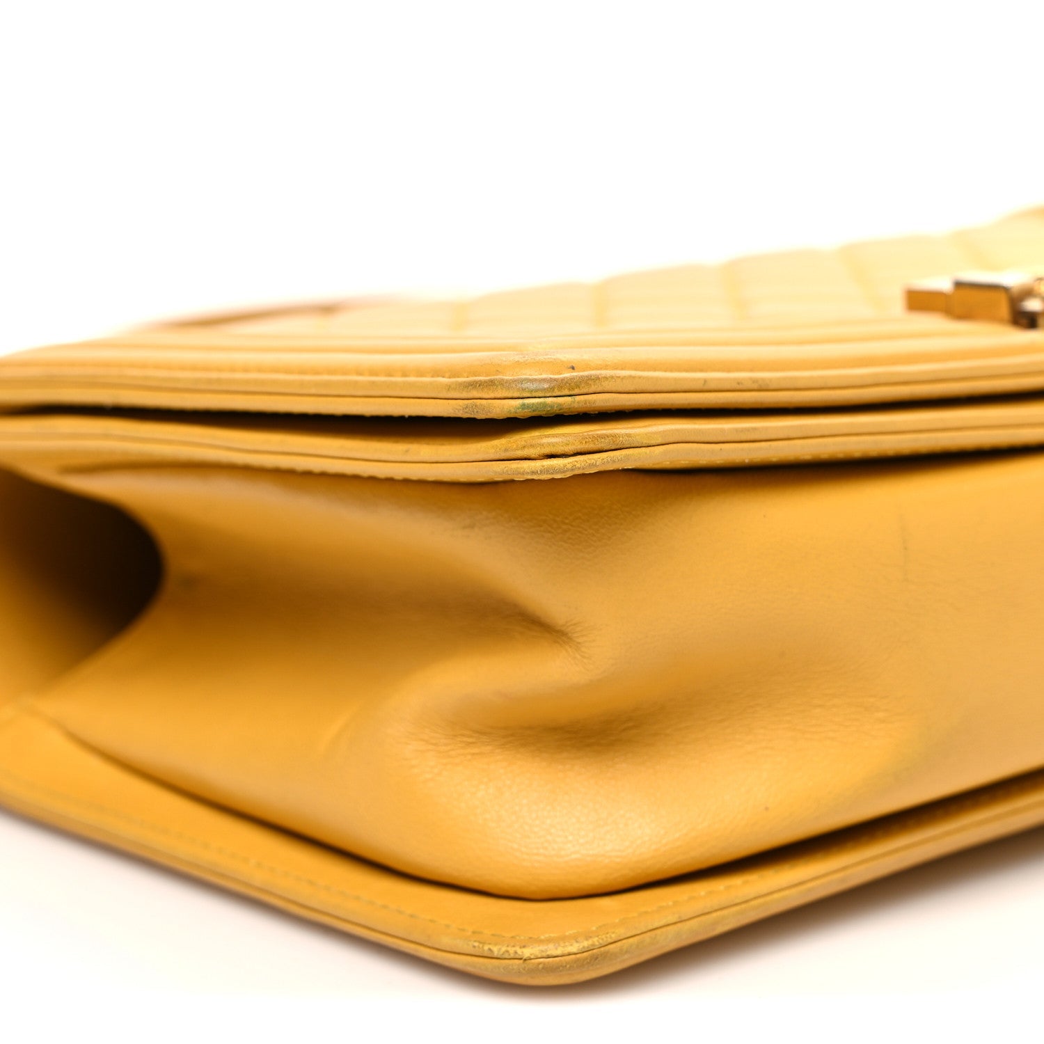 Chanel Lambskin Quilted Medium Boy Flap Yellow