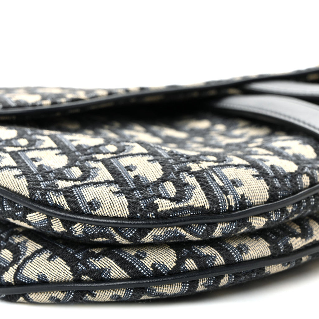 Christian Dior Oblique Saddle Bag Blue