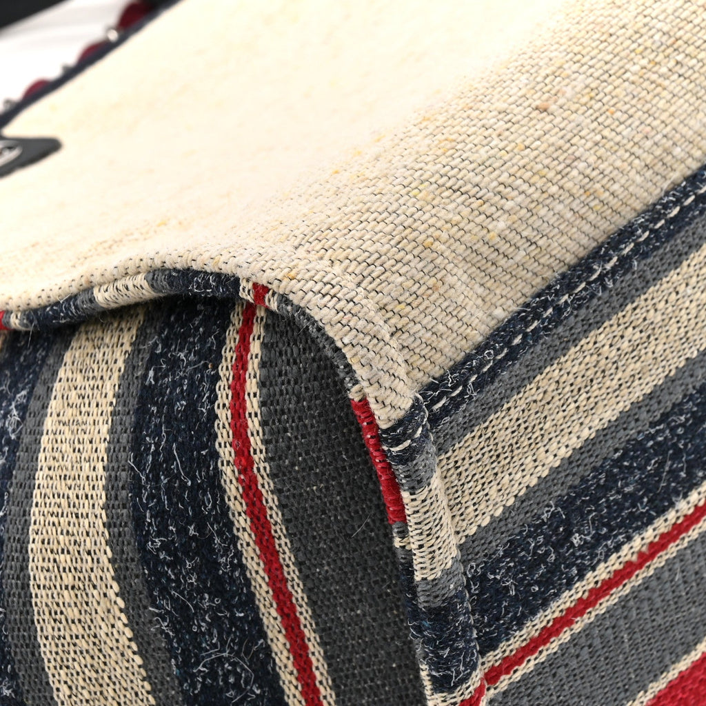 Chanel Striped Canvas Medium Deauville Tote Beige