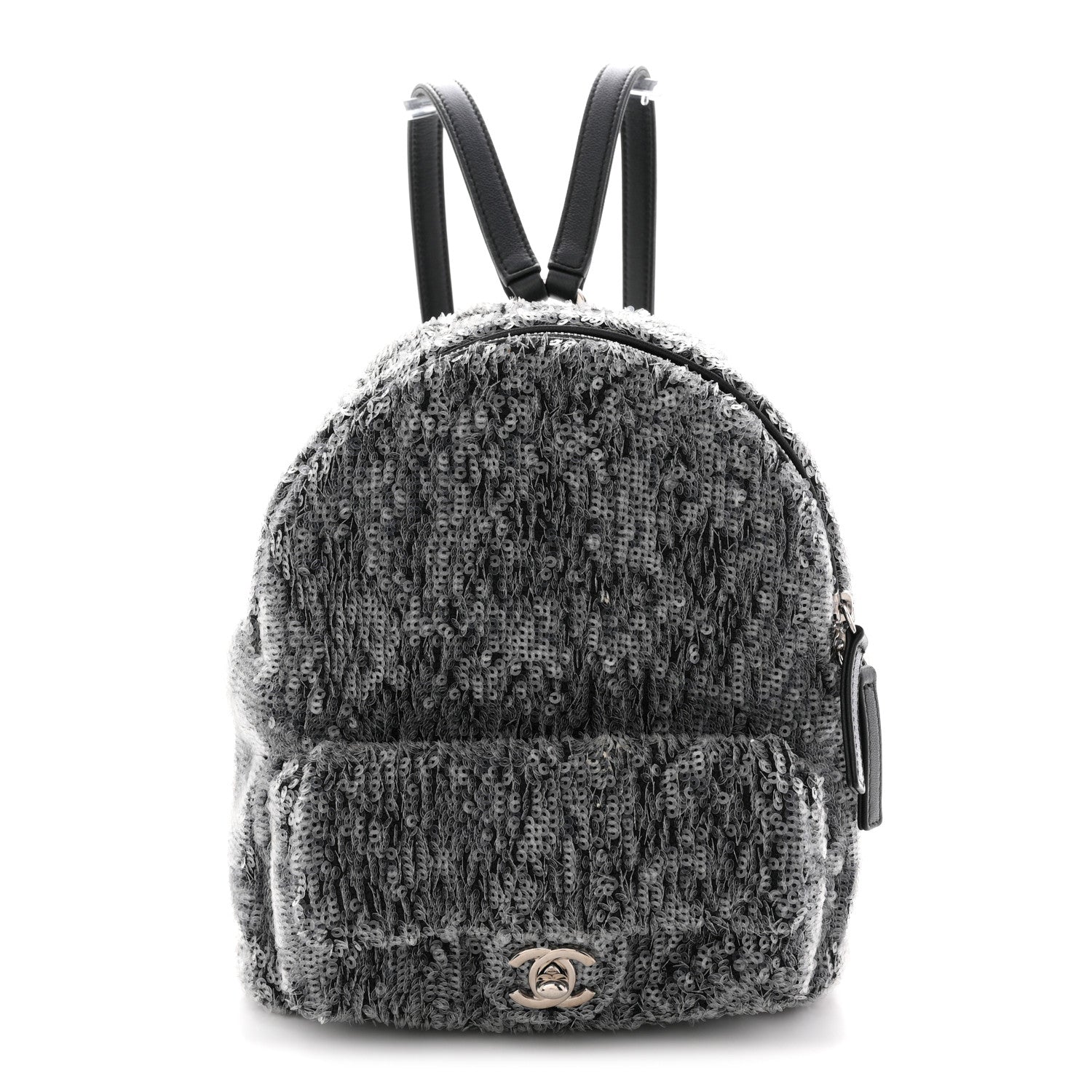 Chanel Sequin Waterfall Backpack Grey