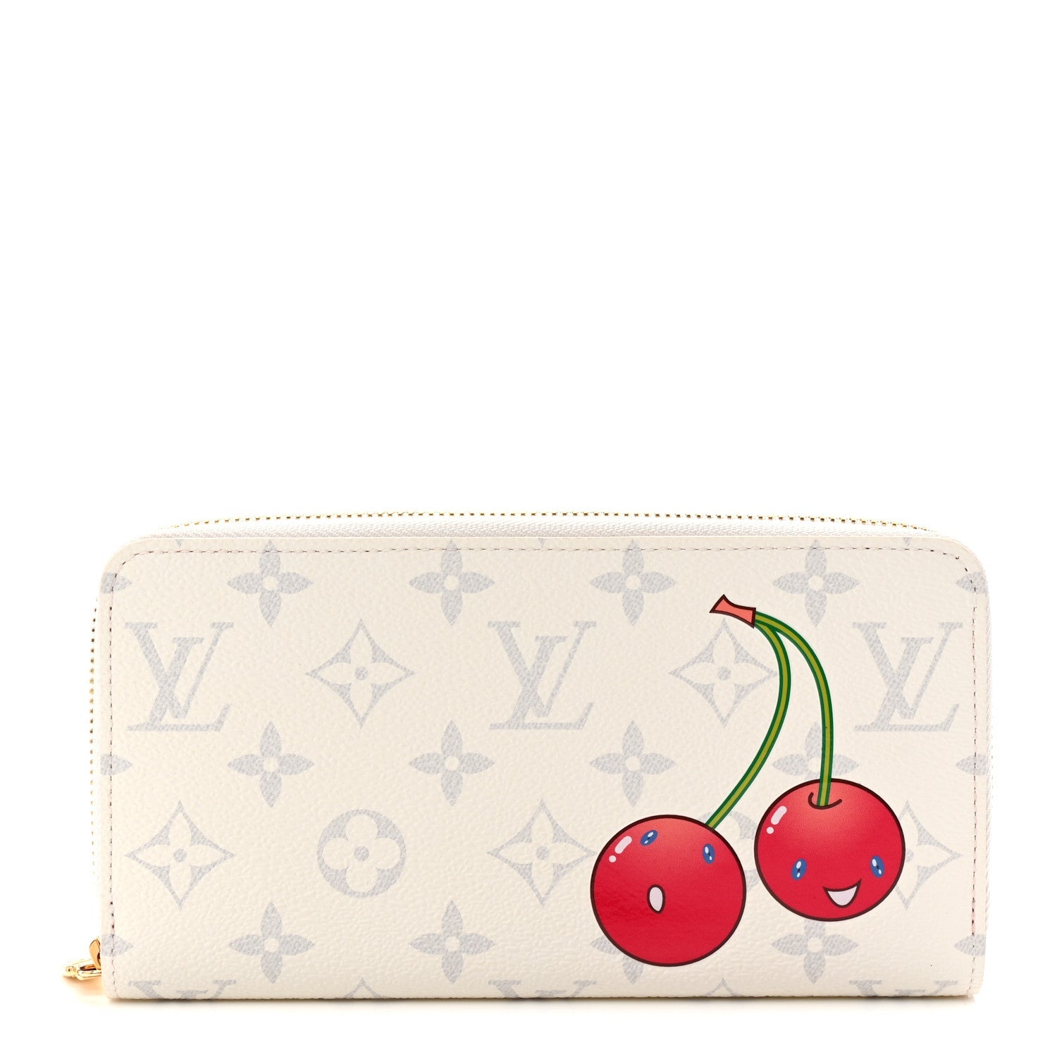 Louis Vuitton LV X TM Monogram Cerises Zippy Wallet White