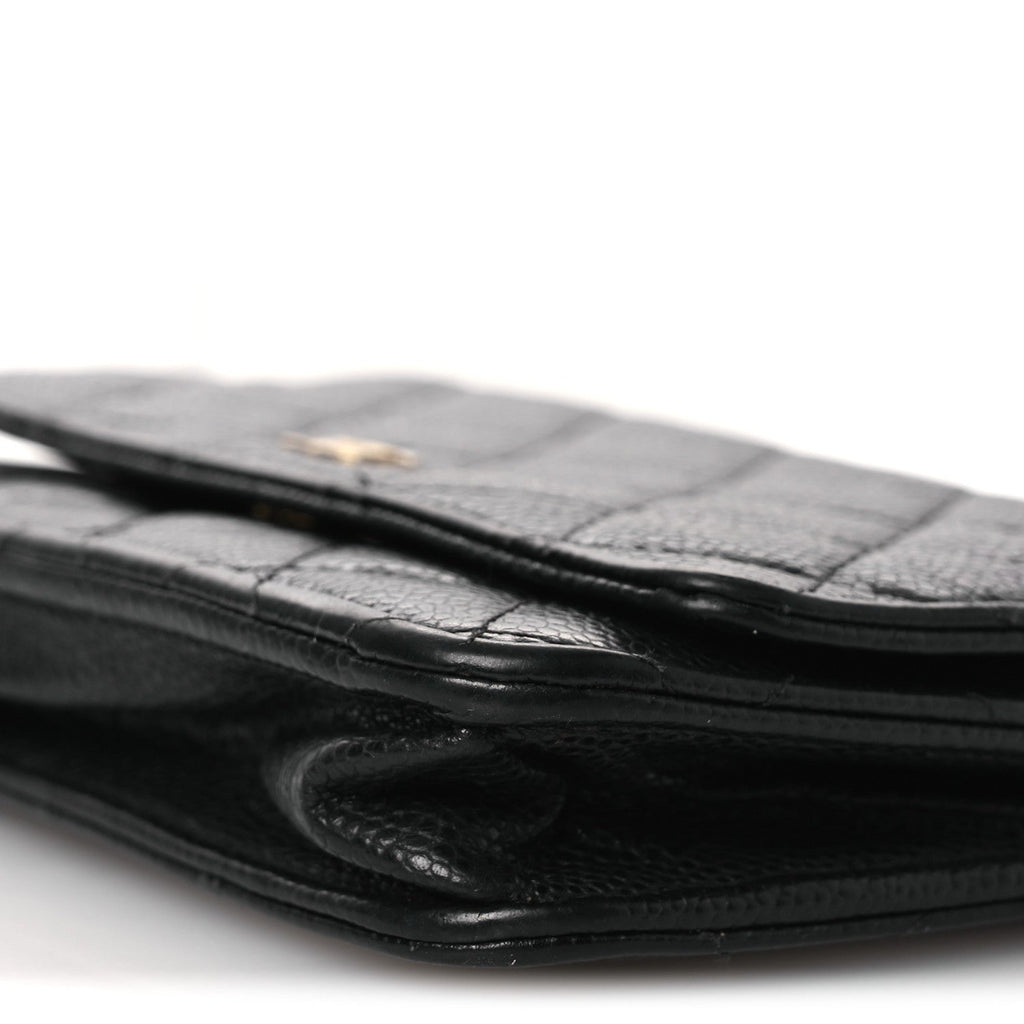Chanel Caviar Quilted Wallet on Chain WOC Black