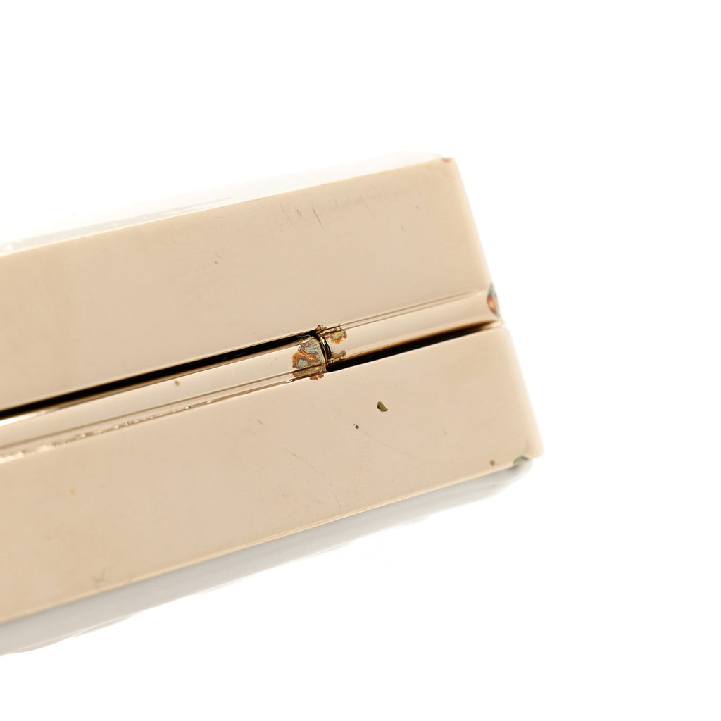 Chanel Patent Calfskin Boy Minaudiere White