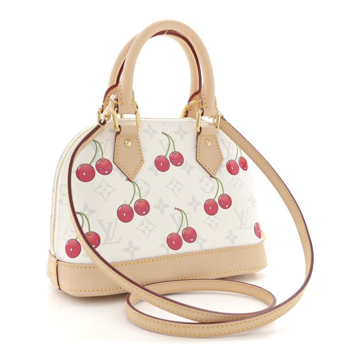 Louis Vuitton LV X TM Monogram Cerises Alma BB White