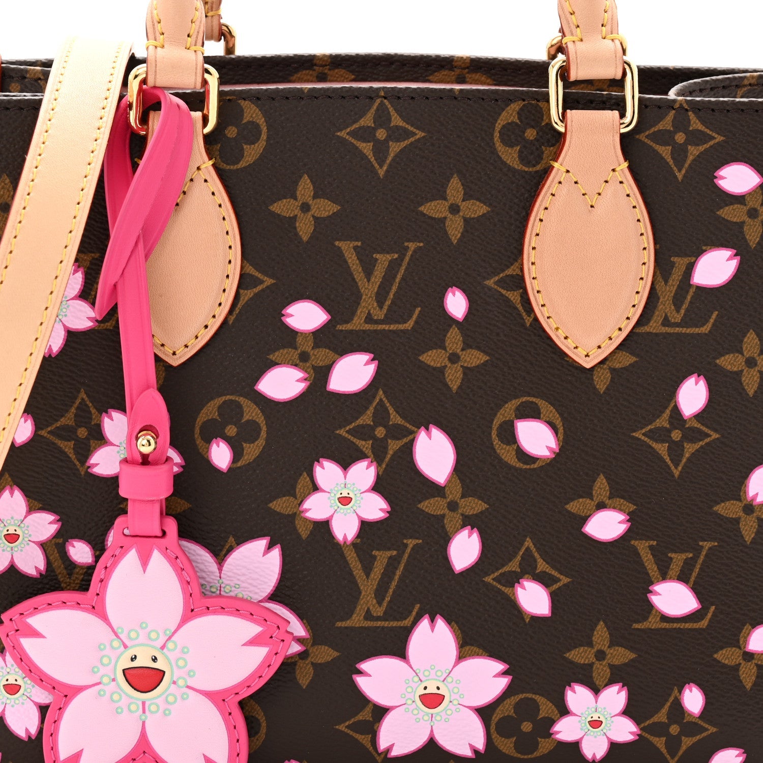Louis Vuitton LV X TM Monogram Cherry Blossom Onthego PM Sakura Brown