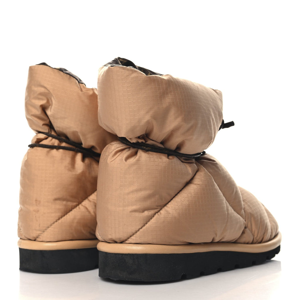 Louis Vuitton Nylon Monogram Pillow Comfort Ankle Boot 39 Beige