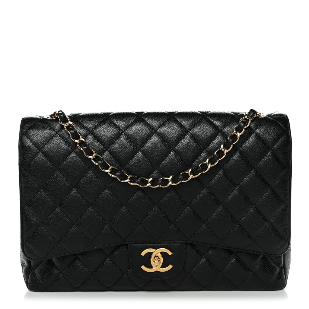 Chanel Caviar Quilted Maxi Double Flap Black