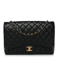 Chanel Caviar Quilted Maxi Double Flap Black
