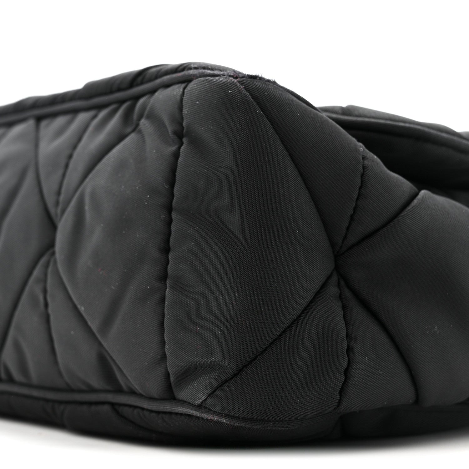 Prada Re-Nylon Quilted Padded Flap Shoulder Bag Black