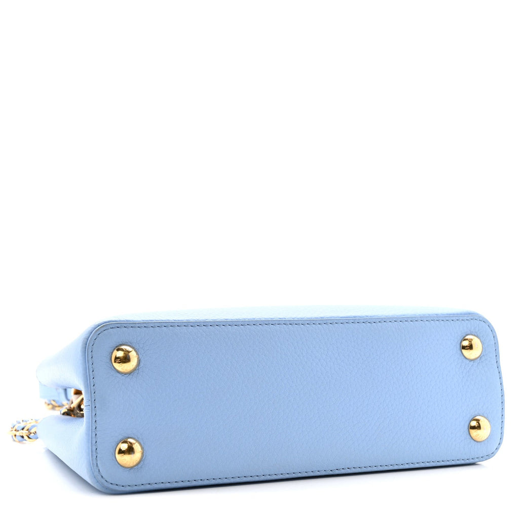 Louis Vuitton Taurillon Capucines BB Bleu de Provence Greige Doux