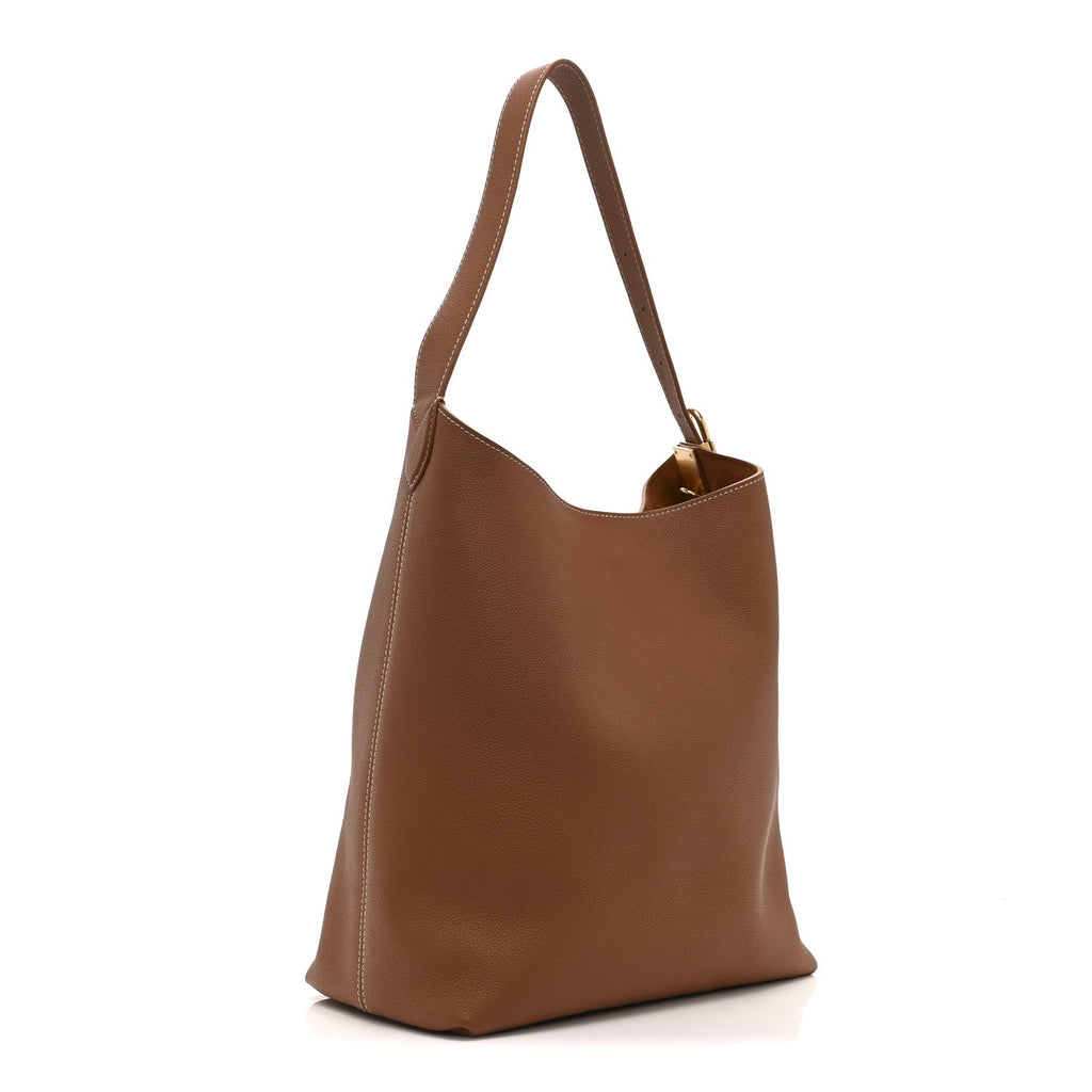 Louis Vuitton Grained Calfskin Low Key Hobo MM Cognac