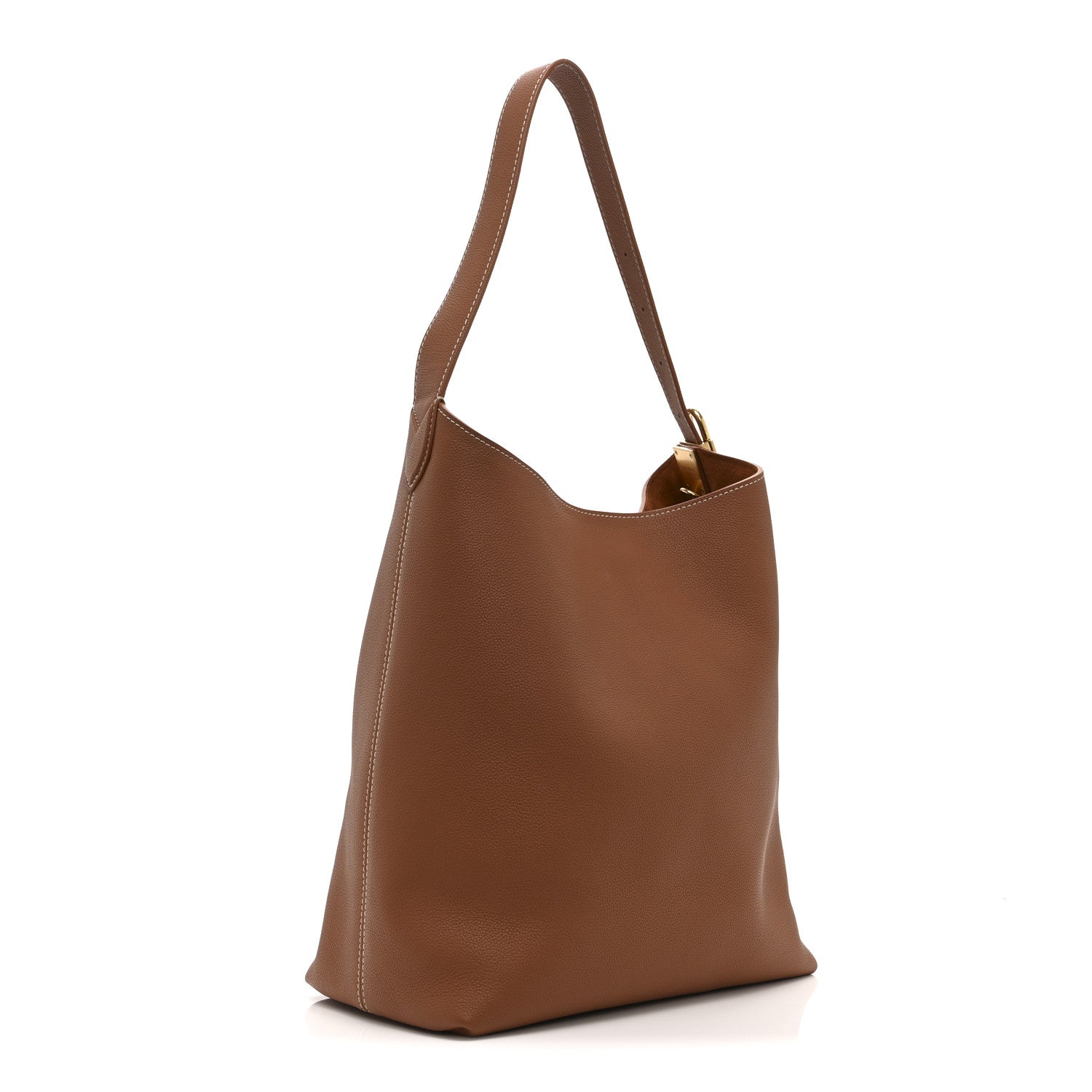 Louis Vuitton Grained Calfskin Low Key Hobo MM Cognac