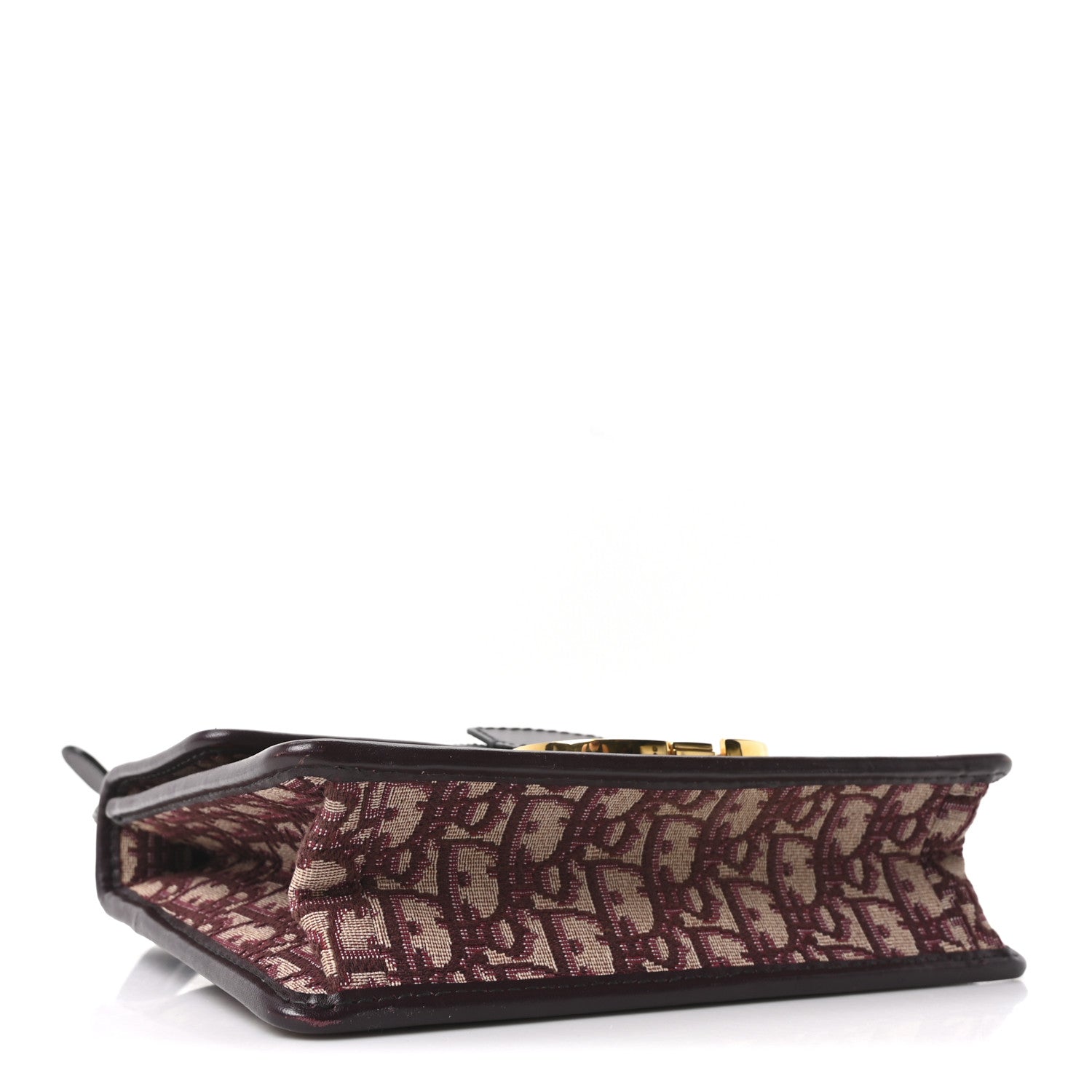Christian Dior Oblique 30 Montaigne Flap Bag Burgundy