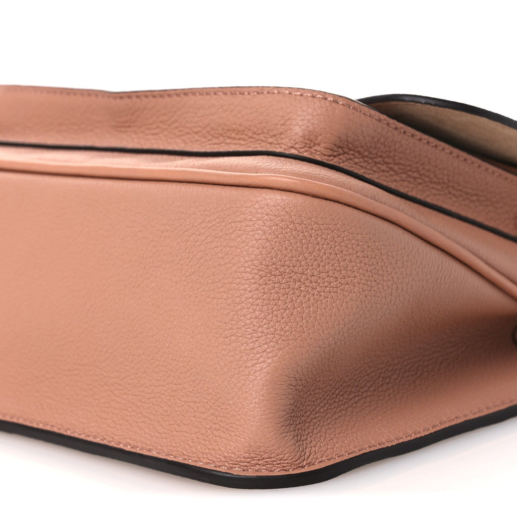 Louis Vuitton Grained Calfskin Lockme Chain Bag PM Rose Silk